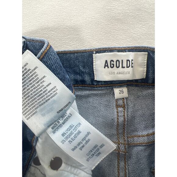 AGOLDE Toni Straight Leg Ankle Denim Jeans Distressing Women's size 26 - Picture 6 of 9